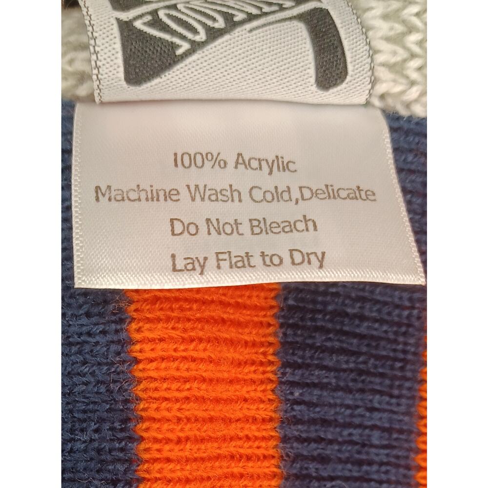 Women's Knit Gray Auburn Scarf 6 ft - Picture 4 of 4
